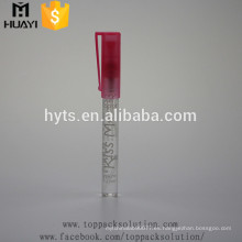 al por mayor 10 ml de tubo de perfume vacío botella de vidrio transparente